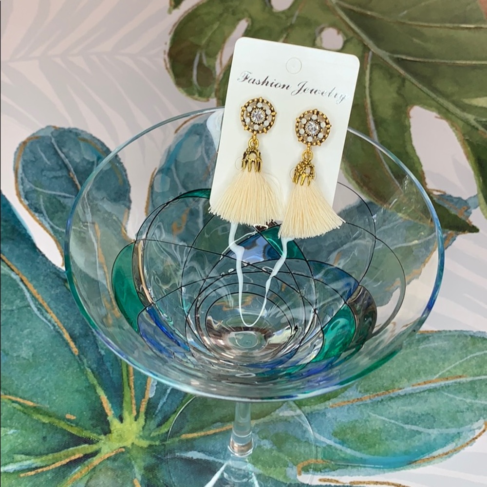 💥Boho Jeweled Tassel Earrings